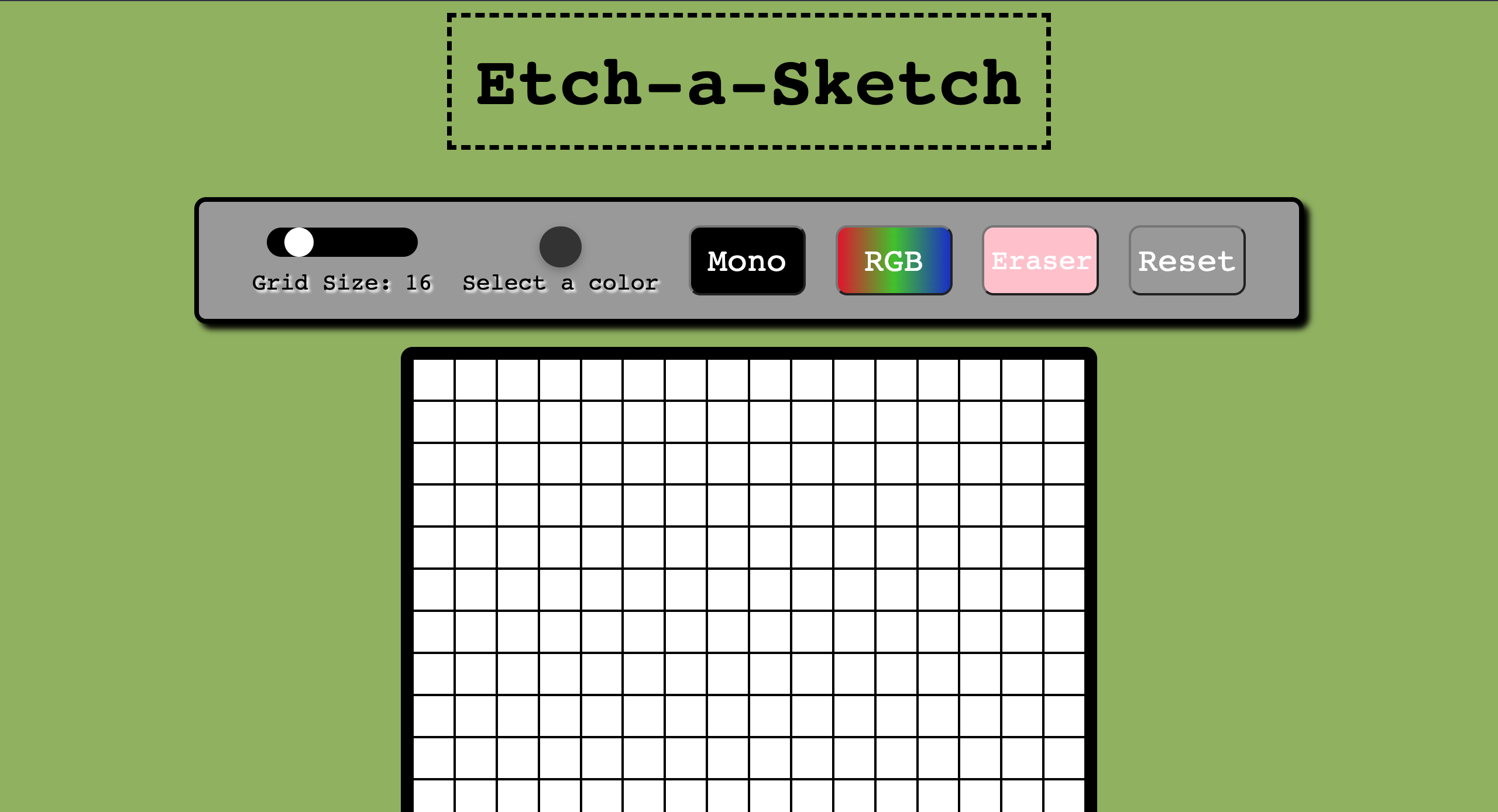 etch-a-sketch webpage